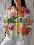 Hattie  Watercolor Floral Blouse