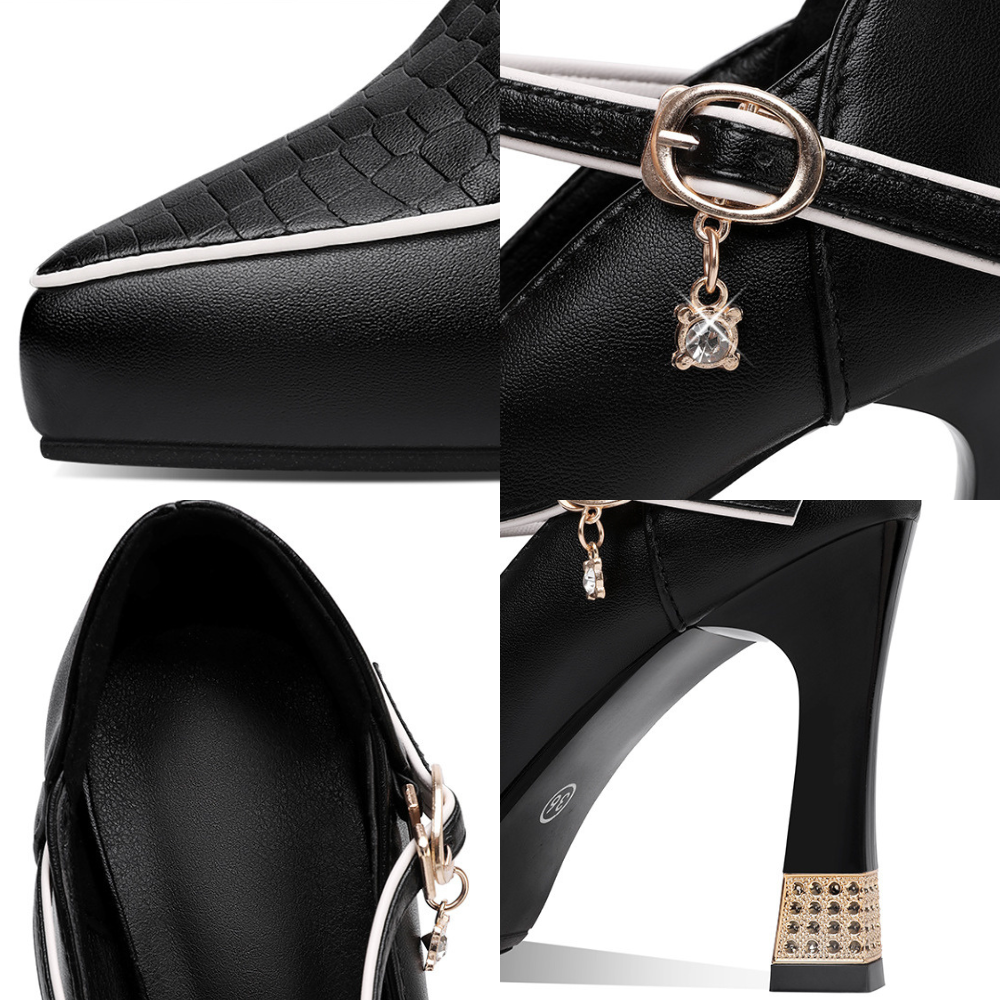 Monroe  T-Bar Jewel Pumps