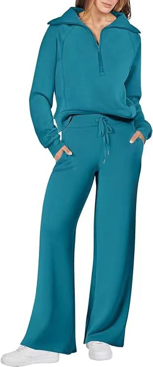 Casual Sports 2-Piece Set for Women, Autumn Winter Outfit