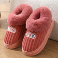 Closed Back Fluffy Slippers with Thick Non-Slip Sole