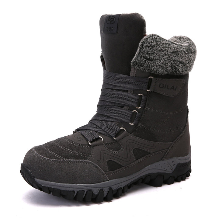 Lace-Up Ankle Boots for Women, Plus-Velvet Warm Winter Boots