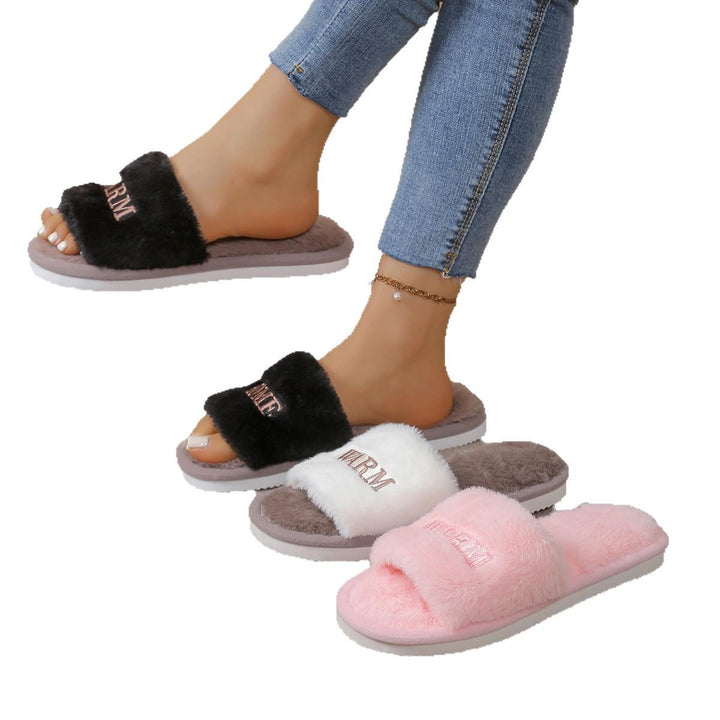 Faux Rabbit Fur Slippers for Women and Men – EVA Foam Sole