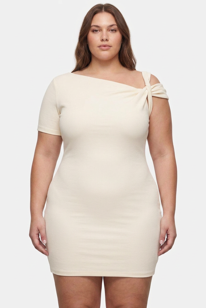 Amlie Asymmetrical Strap Mini Dress