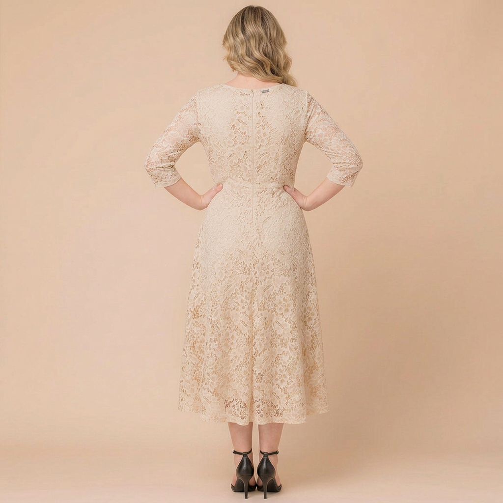 Elise Floral Lace Fit &amp;amp; Flare Midi Dress - Sale!