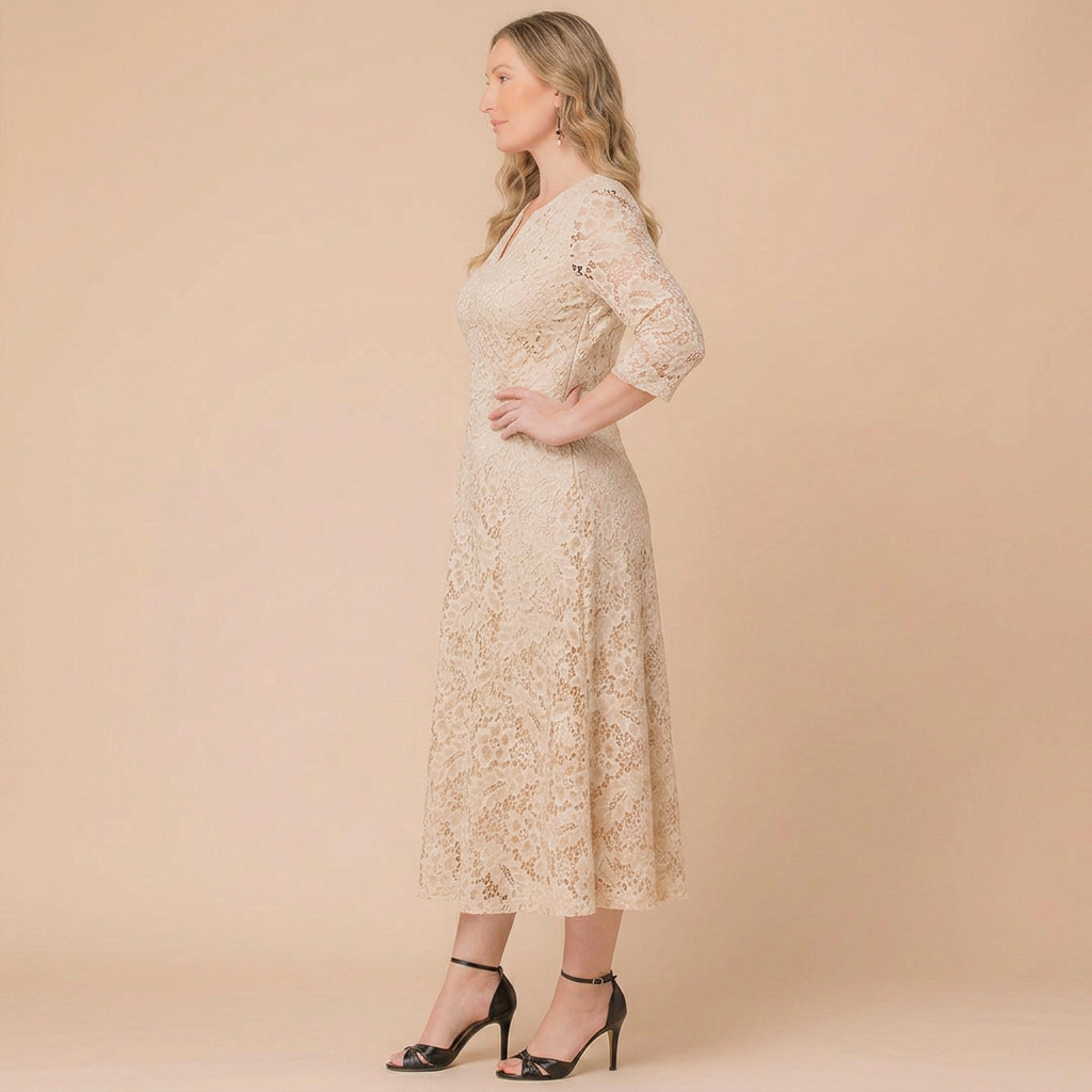 Elise Floral Lace Fit &amp;amp; Flare Midi Dress - Sale!
