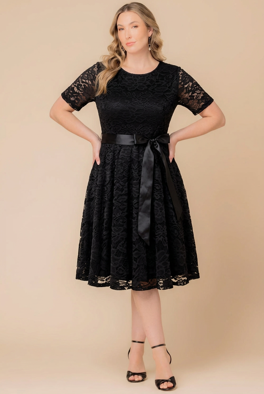 Camille Floral Lace Fit Flare Cocktail Dress - Sale!