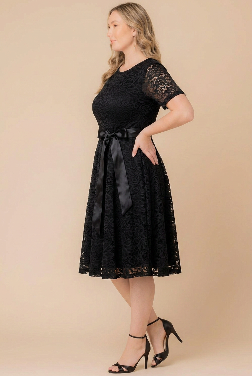 Camille Floral Lace Fit Flare Cocktail Dress - Sale!