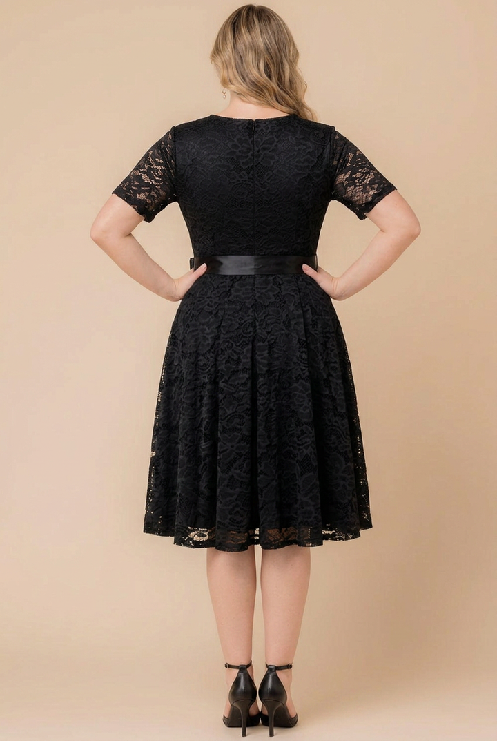 Camille Floral Lace Fit Flare Cocktail Dress - Sale!