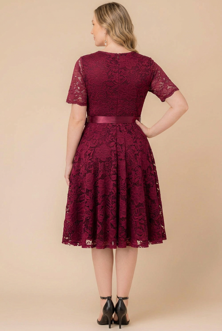 Camille Floral Lace Fit Flare Cocktail Dress - Sale!