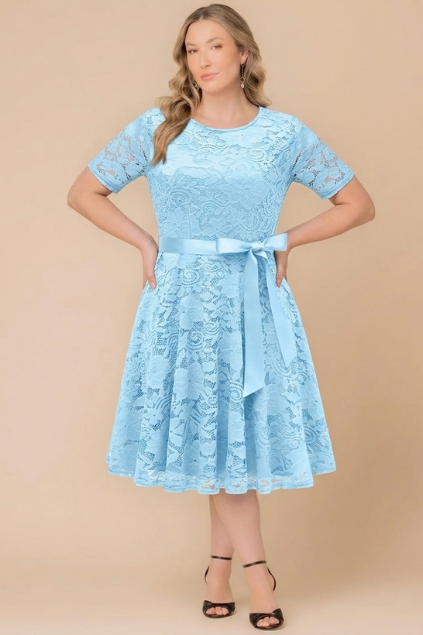Camille Floral Lace Fit Flare Cocktail Dress - Sale!
