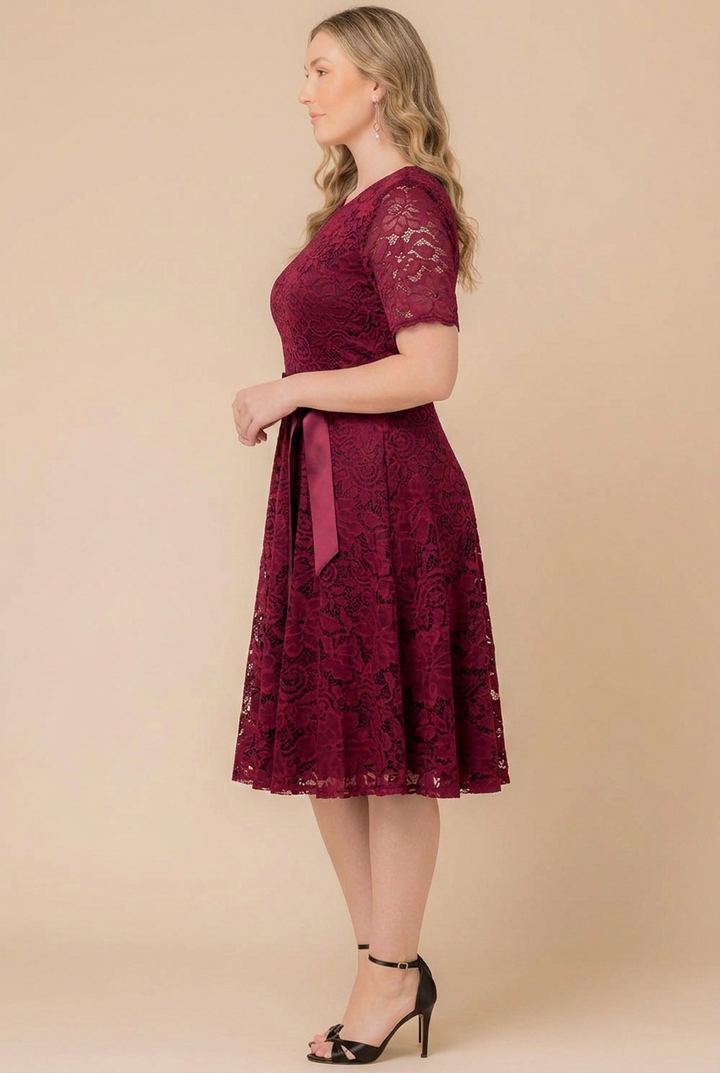 Camille Floral Lace Fit Flare Cocktail Dress - Sale!