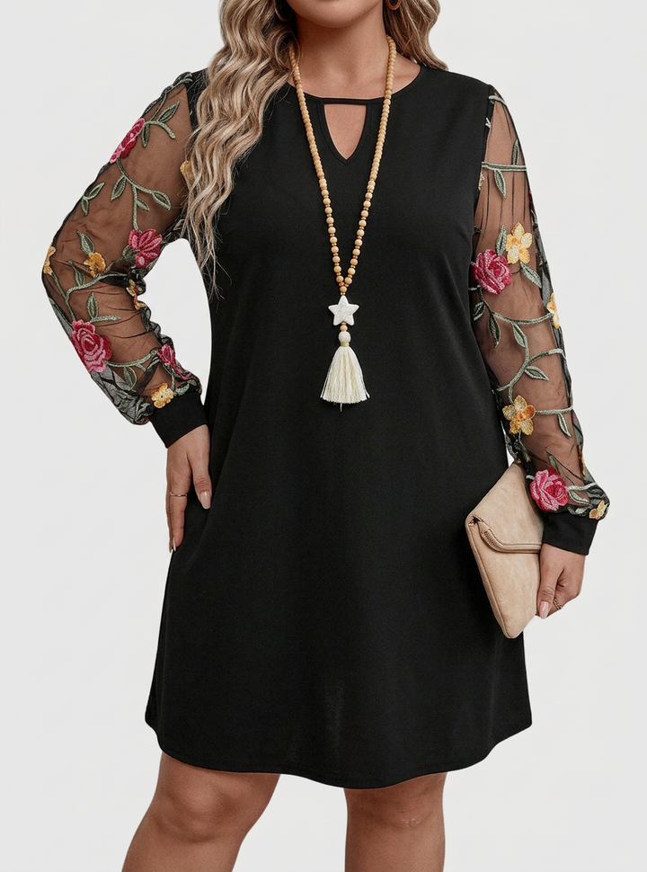 Tamsin  Elegant V-Neck Floral Mini Dress
