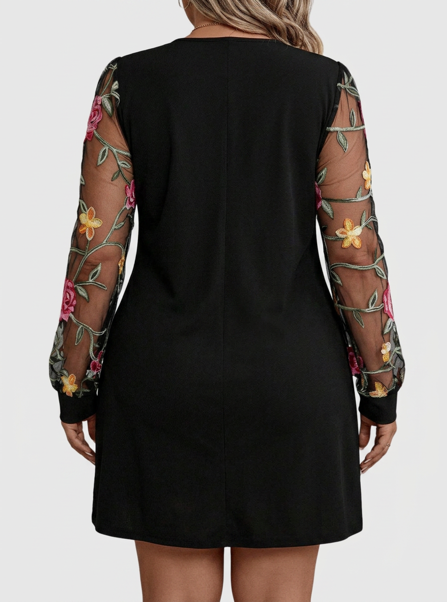 Tamsin  Elegant V-Neck Floral Mini Dress