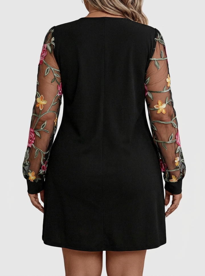 Tamsin  Elegant V-Neck Floral Mini Dress