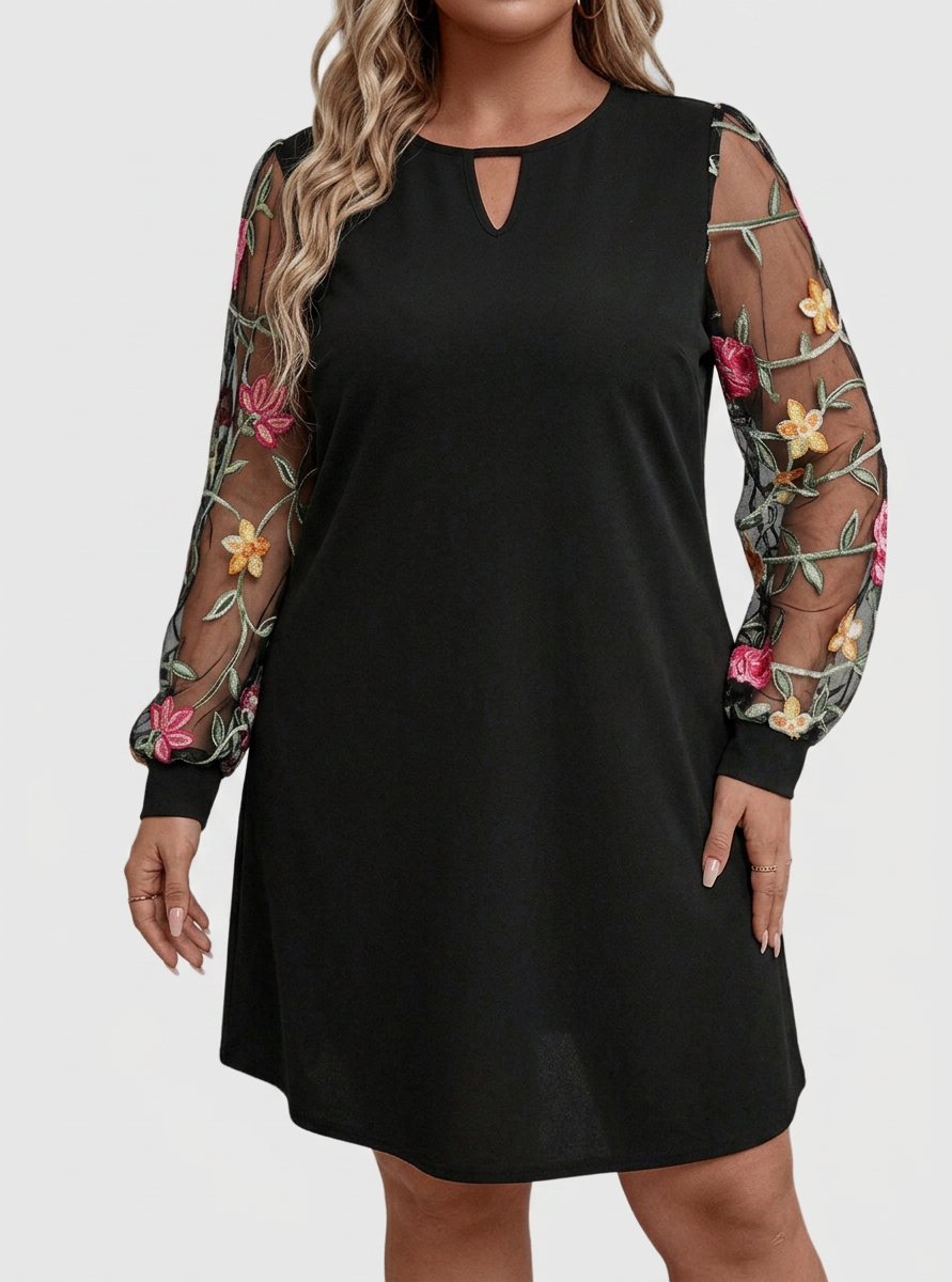 Tamsin  Elegant V-Neck Floral Mini Dress