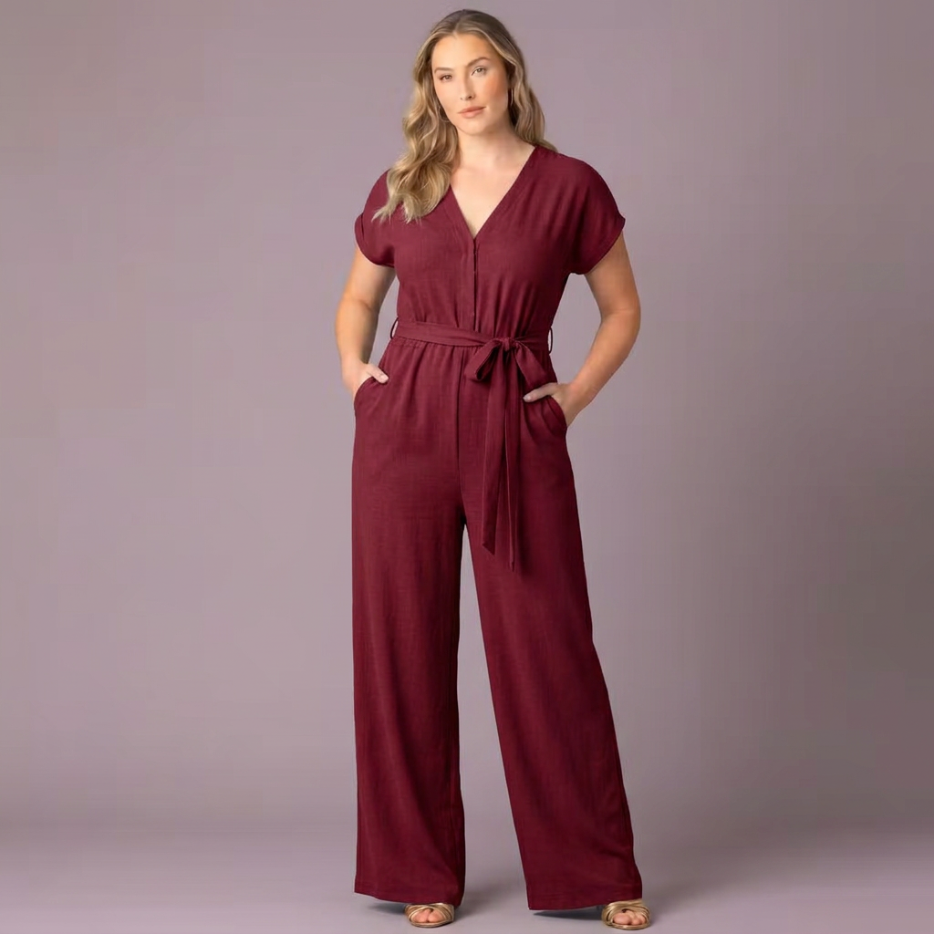 Evelyn Cropped Wide Leg Jumpsuit