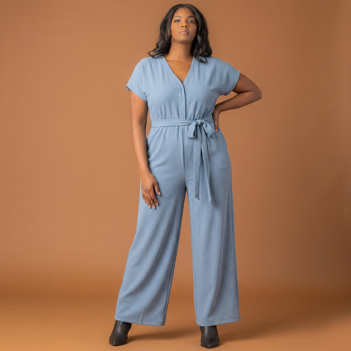 Evelyn Cropped Wide Leg Jumpsuit