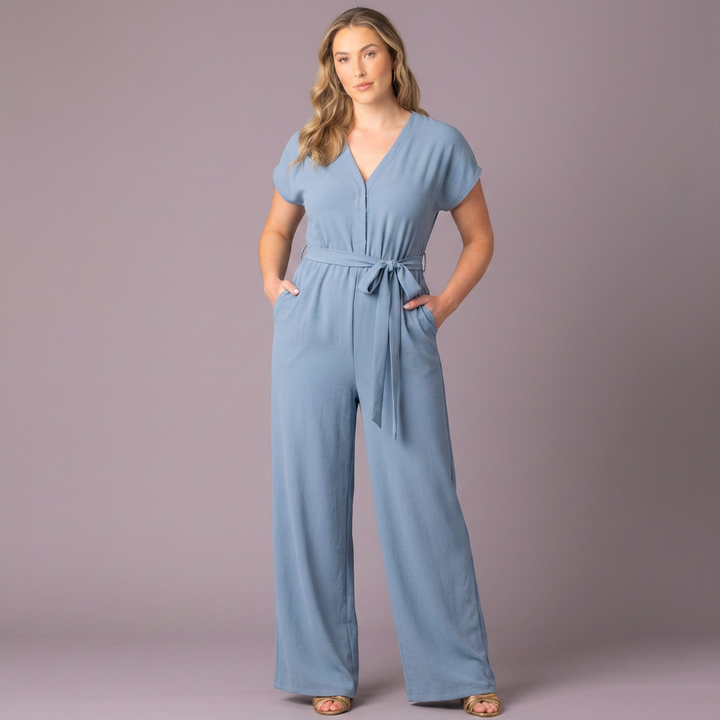 Evelyn Cropped Wide Leg Jumpsuit