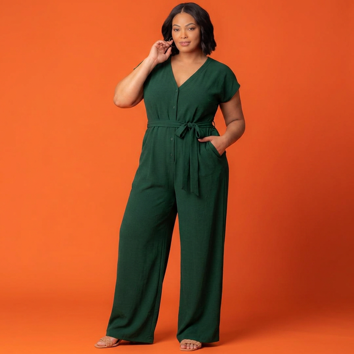 Evelyn Cropped Wide Leg Jumpsuit