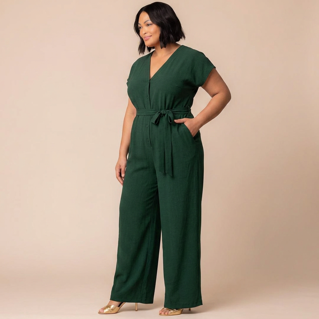 Evelyn Cropped Wide Leg Jumpsuit