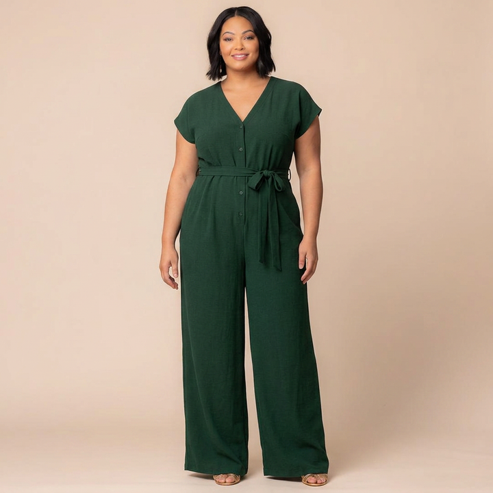 Evelyn Cropped Wide Leg Jumpsuit