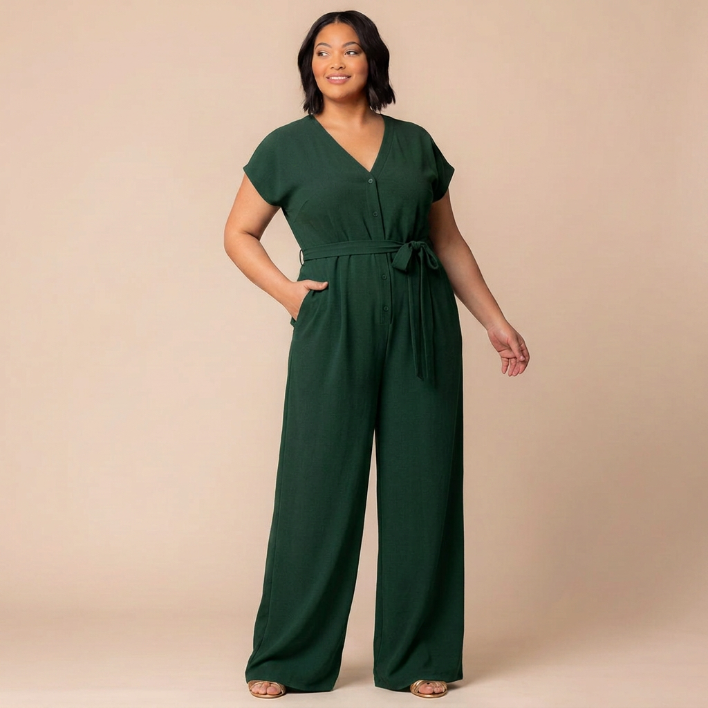 Evelyn Cropped Wide Leg Jumpsuit