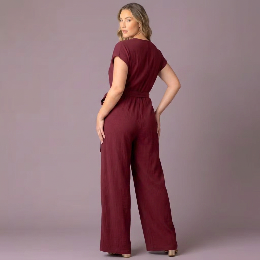 Evelyn Cropped Wide Leg Jumpsuit