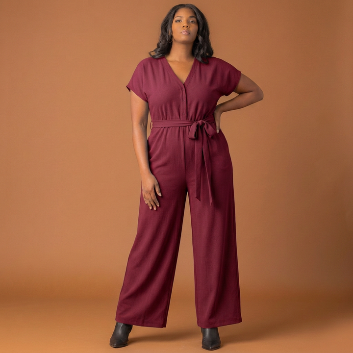 Evelyn Cropped Wide Leg Jumpsuit