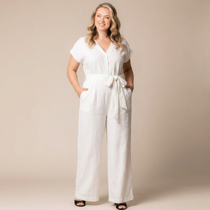 Evelyn Cropped Wide Leg Jumpsuit
