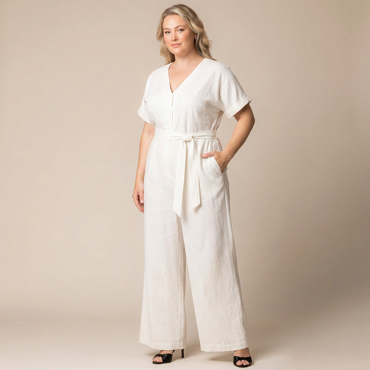 Evelyn Cropped Wide Leg Jumpsuit