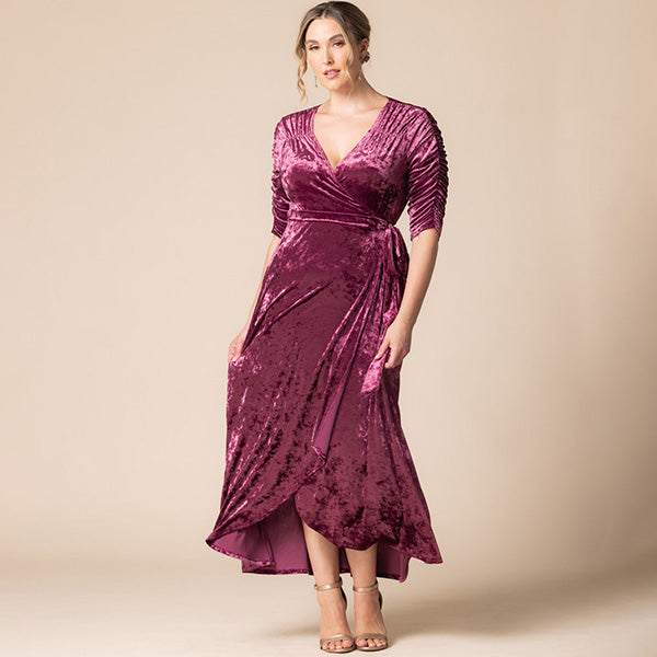 Cara Velvet Wrap Gown