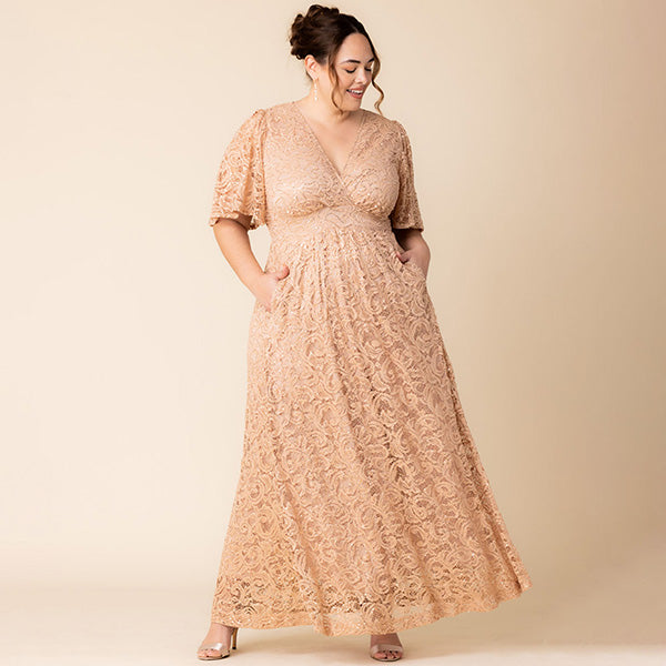 Luminous Sequin Lace Long Gown