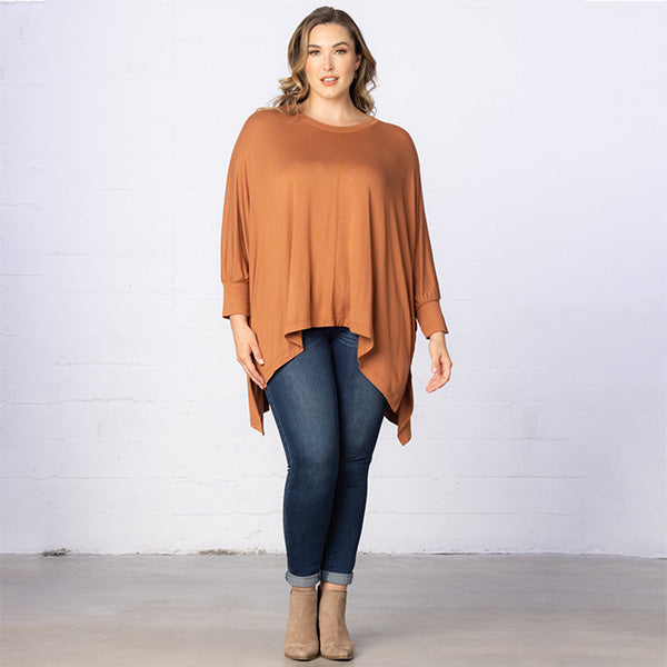 Long Sleeved Hi-Lo Cape Tunic Top - Sale!