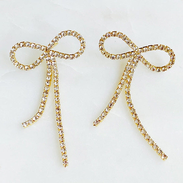 Adorable Shine Bow Earrings