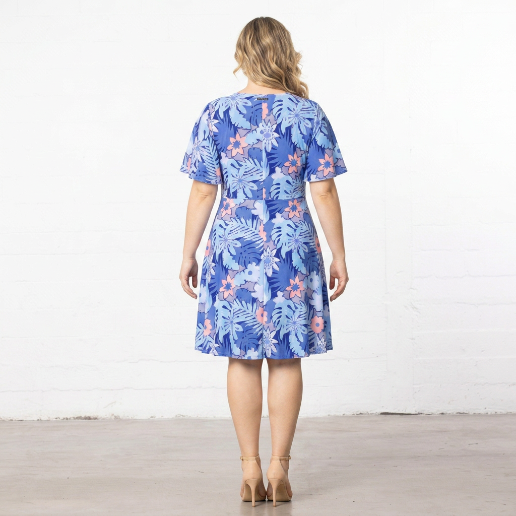 Amelia Flutter Sleeve V-Neck Dress - Sale!