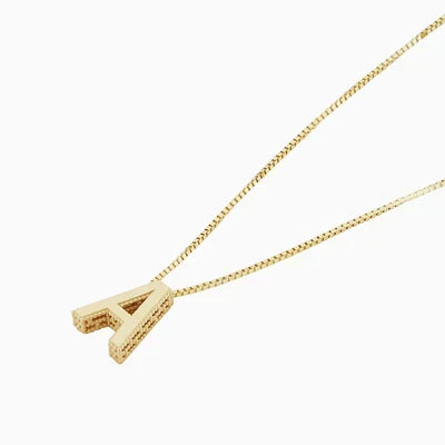 Alba letter initial necklace | Gold