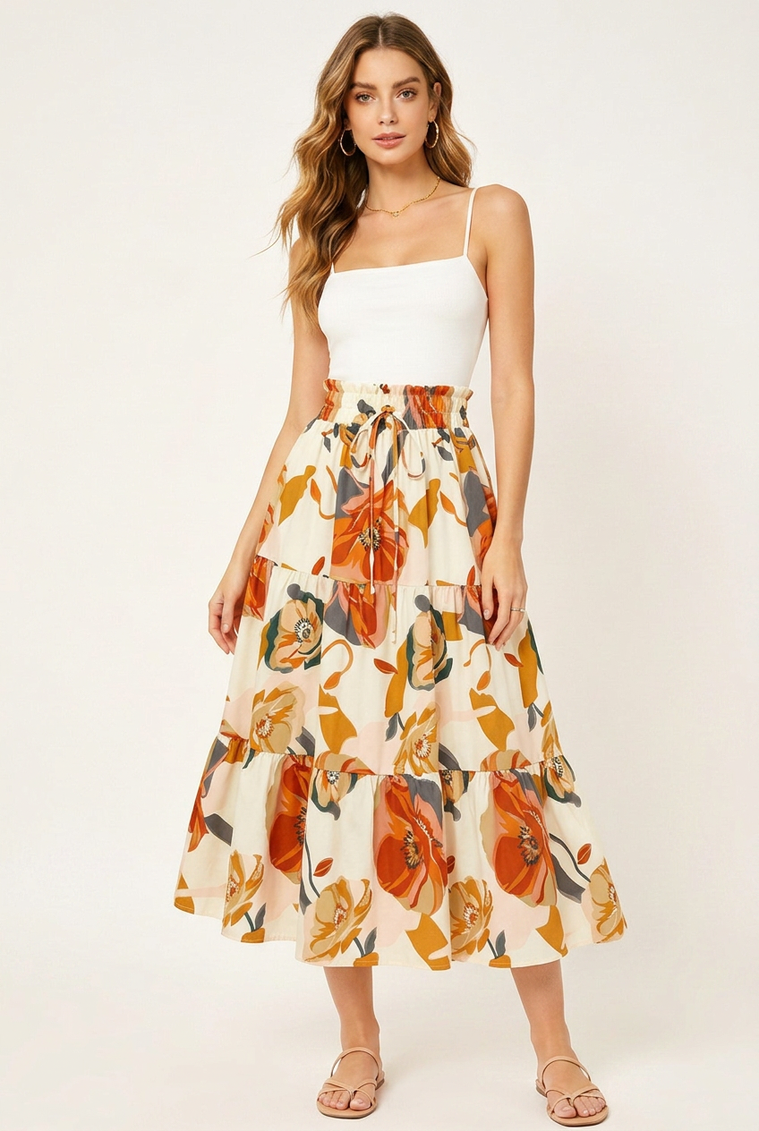 Isla Tiered Mesh Maxi Skirt – Sale!