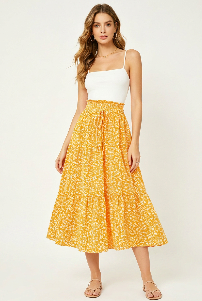 Isla Tiered Mesh Maxi Skirt – Sale!