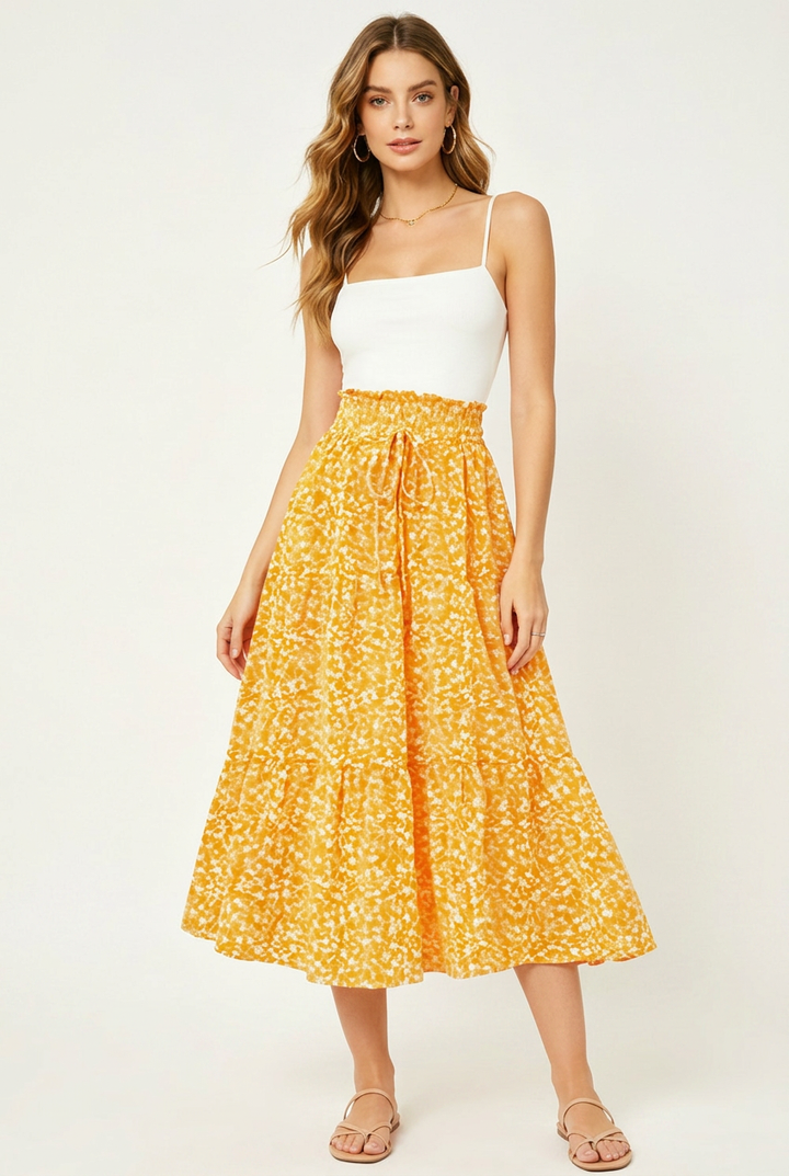 Isla Tiered Mesh Maxi Skirt – Sale!