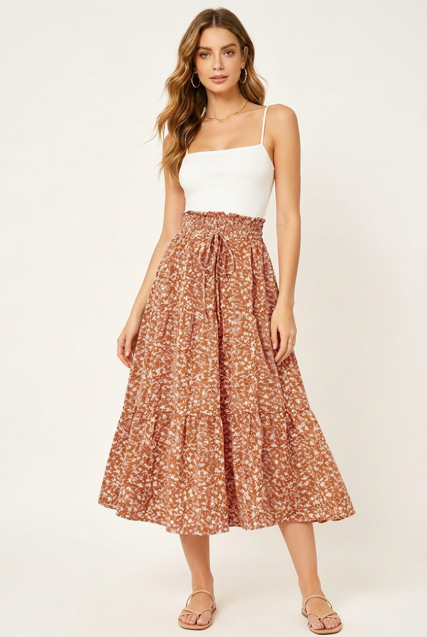 Isla Tiered Mesh Maxi Skirt – Sale!