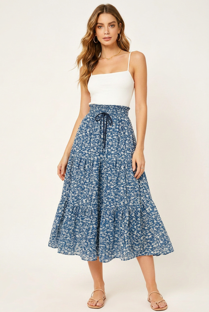Isla Tiered Mesh Maxi Skirt – Sale!