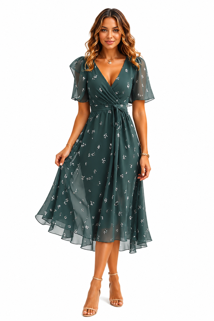 Jemma Ruched Tie Dress - Sale!