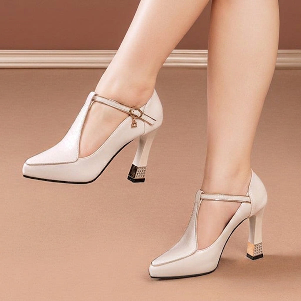 Monroe  T-Bar Jewel Pumps