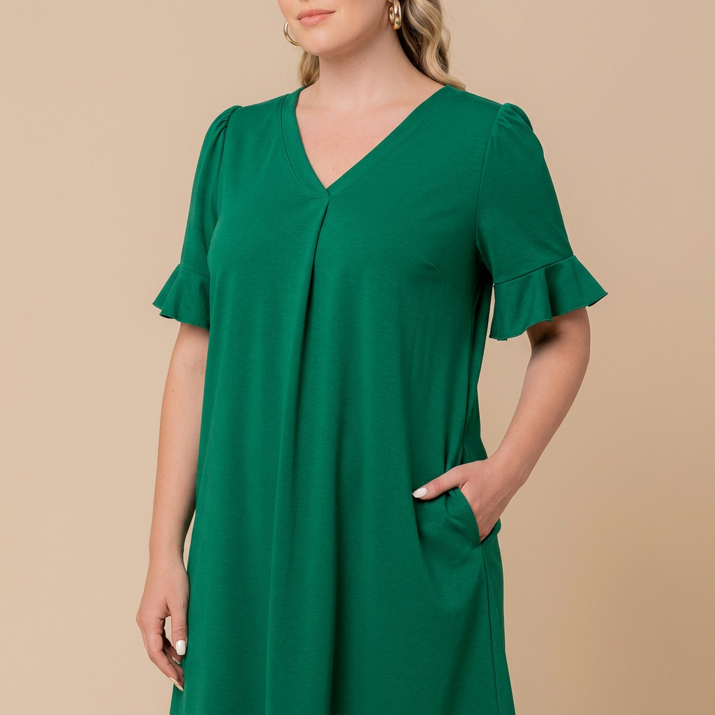 V-Neck Flutter Sleeve Shift Dress – Sale!