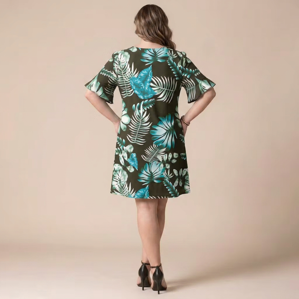 V-Neck Flutter Sleeve Shift Dress – Sale!