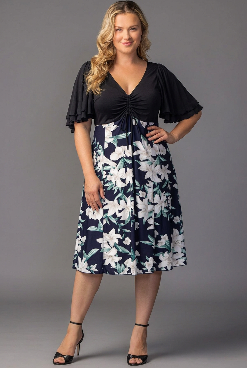 Marissa Floral High-Low Midi Dress