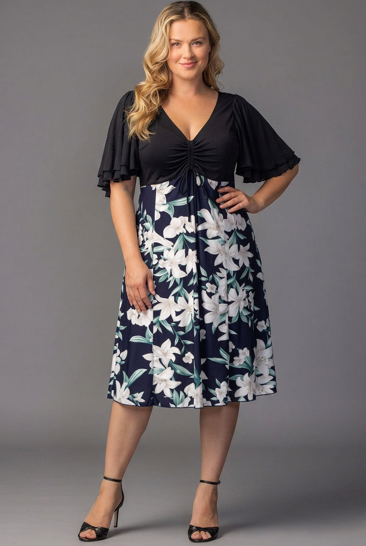 Marissa Floral High-Low Midi Dress