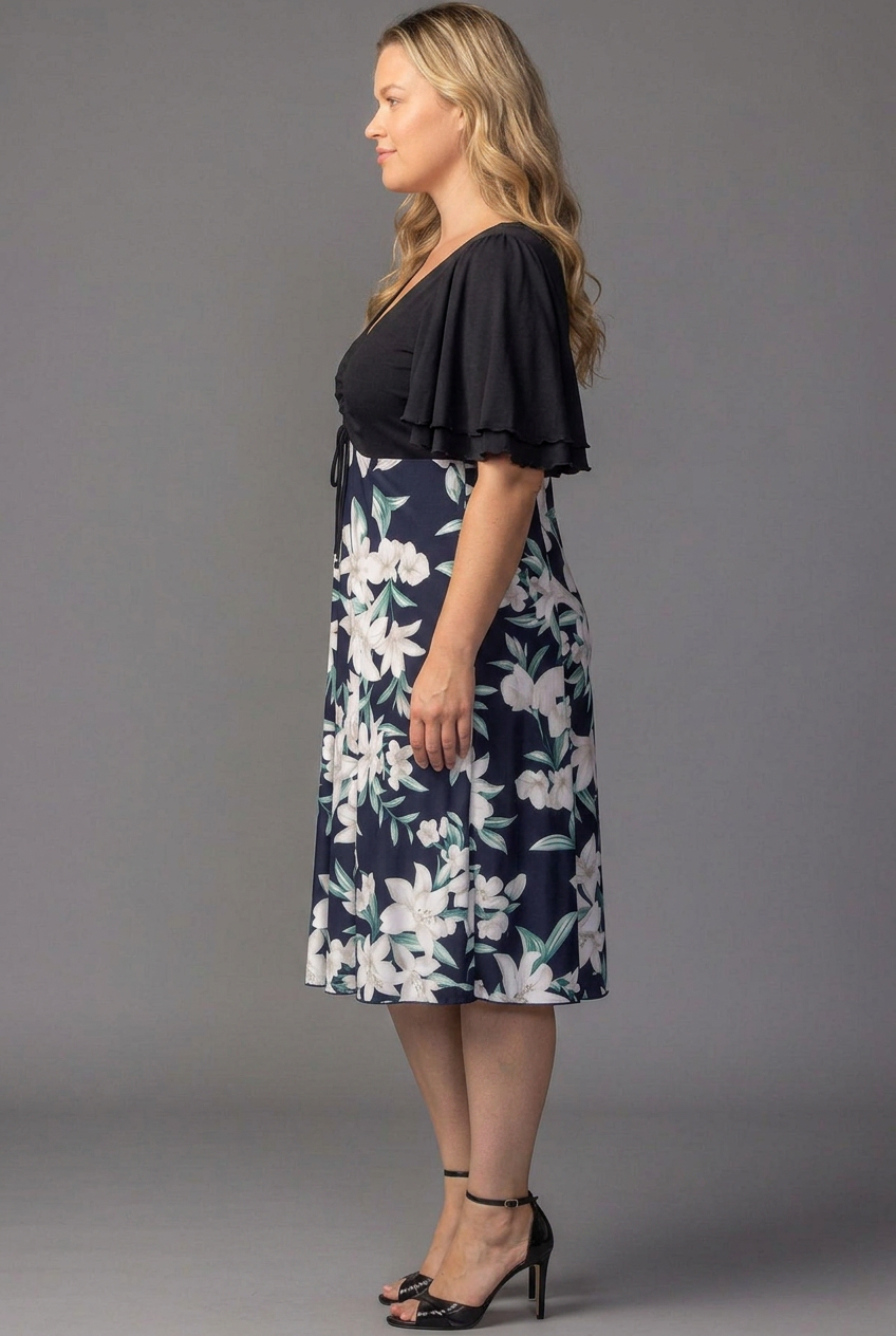Marissa Floral High-Low Midi Dress