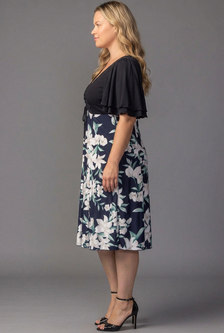 Marissa Floral High-Low Midi Dress