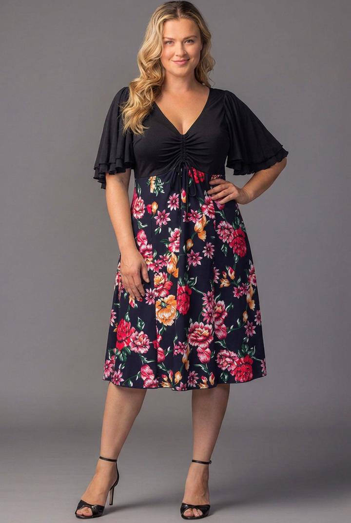 Marissa Floral High-Low Midi Dress